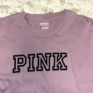 Victoria's Secret PINK Dark Lilac Long-sleeve Tee.
